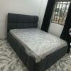Luxury Upholstered Bed Frame (Charcoal Grey)