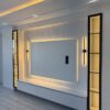 Modern TV Wall Unit (White Panel Design)
